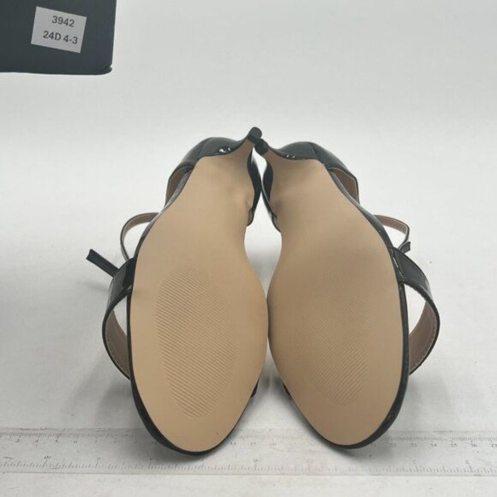FOWT Black Open Toe Single Band Sandals Ankle Strap Kitten Heels Comfy Shoes - Picture 7 of 8